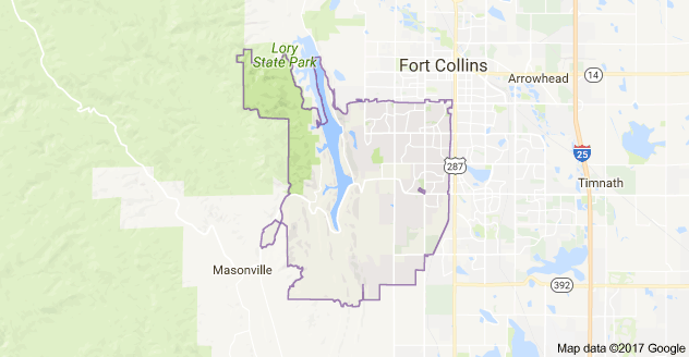 Map of Fort Collins CO Zip Code 80526