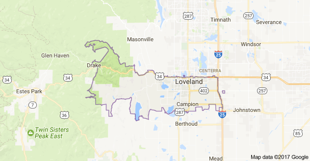 Map of Loveland CO Zip Code 80537